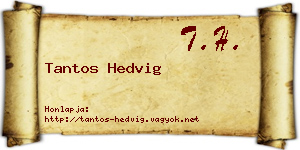 Tantos Hedvig névjegykártya